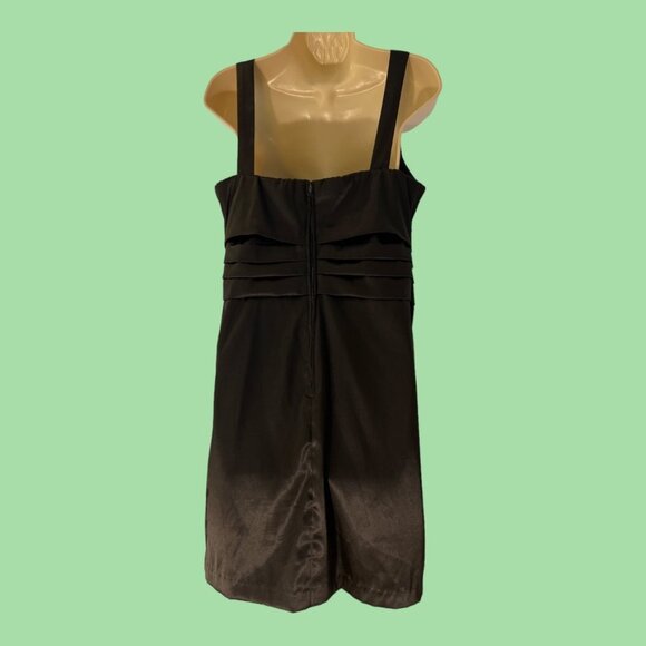 Collection Dressbarn,Black Satin Dress Sleeveless Size 10P (add sequins,lace ) - Picture 3 of 8